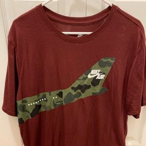Nike Mens Fighter Jet Shirt Large L Red Camo